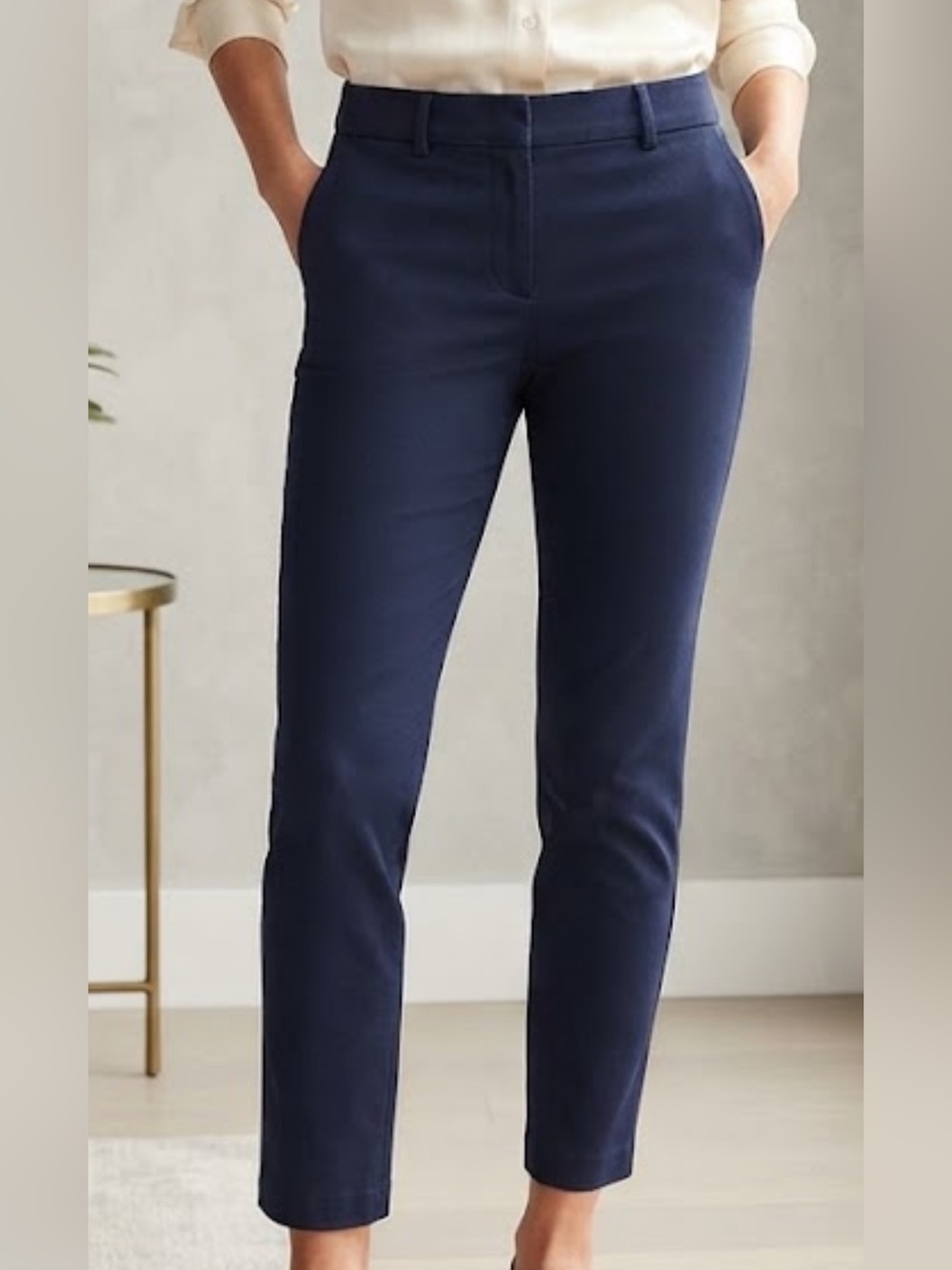 J. Crew Navy Bi-Stretch Crop Pants